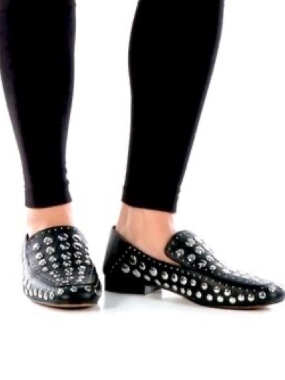 1. State Black Studded  Loafer Slip on